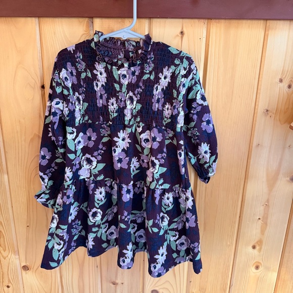 Floral Kids Top - Purple and Green - Picture 2 of 4